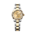 Rolex Lady-Datejust 28 mm Champagne-Colour Set With Diamonds Dial 18 kt Yellow Gold Oyster Bracelet 279173-0012