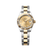 Rolex Lady-Datejust 28 mm Champagne-Colour Set With Diamonds Dial 18 kt Yellow Gold Oyster Bracelet 279173-0022