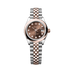 Rolex Lady-Datejust 28 mm Chocolate Set With Diamonds Dial Oystersteel and Everose Gold Jubilee Bracelet 279161-0011