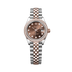 Rolex Lady-Datejust 28 mm Chocolate Set With Diamonds Dial Oystersteel and Everose Gold Jubilee Bracelet 279381rbr-0011