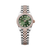 Rolex Lady-Datejust 28 mm Olive Green Set With Diamonds Dial Oystersteel and Everose Gold Jubilee Bracelet 279381rbr-0007
