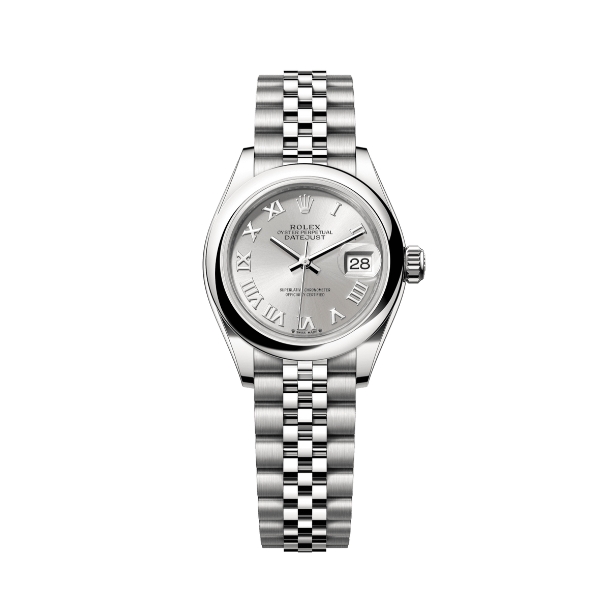 Rolex Lady-Datejust 28 mm Silver  Dial Oystersteel Jubilee Bracelet 279160-0007 - WATCHXNYC