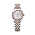 Rolex Lady-Datejust 28 mm White Mother-Of-Pearl Set With Diamonds Dial Oystersteel and Everose Gold Jubilee Bracelet 279171-0013