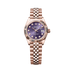 Rolex Oyster 28 mm Aubergine Set With Diamonds Dial 18 kt Everose Gold Jubilee 279175-0020