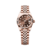 Rolex Oyster 28 mm Chocolate Set With Diamonds Dial 18 kt Everose Gold Jubilee 279175-0010