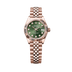 Rolex Oyster 28 mm Olive Green Set With Diamonds Dial 18 kt Everose Gold Jubilee 279175-0013