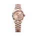 Rolex Oyster 28 mm Rose-colour Dial 18 kt Everose Gold President, Semi-Circular Three-Piece Links 279175-0027