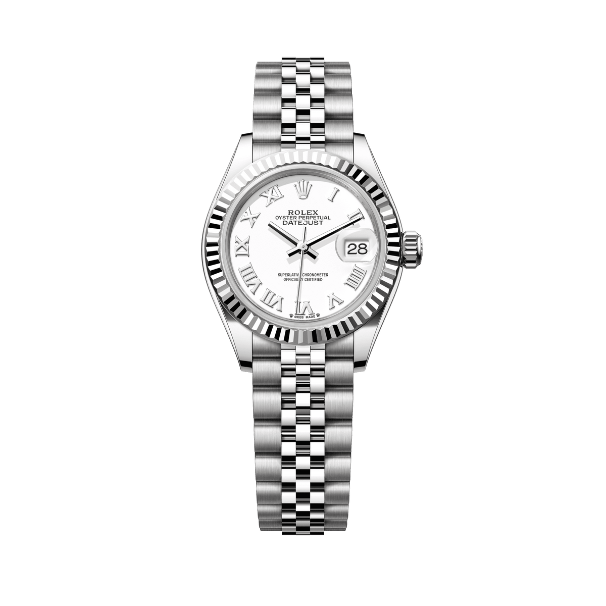 Rolex Oyster 28 mm White Dial Oystersteel Jubilee 279174-0019 - WATCHXNYC