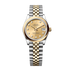Rolex Oyster 31 mm Champagne-Colour Set With Diamond Dial Yellow Rolesor - Combination Of Oystersteel And Yellow Gold Jubilee 278243-0026