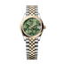Rolex Oyster 31 mm Olive Green, Floral Motif Set With Diamond Dial Yellow Rolesor - Combination Of Oystersteel And Yellow Gold Jubilee 278243-0032