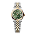 Rolex Oyster 31 mm Olive Green Set With Diamond Dial Yellow Rolesor - Combination Of Oystersteel And Yellow Gold Jubilee 278243-0030