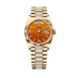 Rolex Oyster 36 mm Carnelian Set With Diamonds Dial 18k Yellow Gold Diamond-set President 128238-0089
