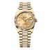Rolex Oyster 36 mm Champagne-Colour Dial 18k Yellow Gold Diamond-set President 128238-0026