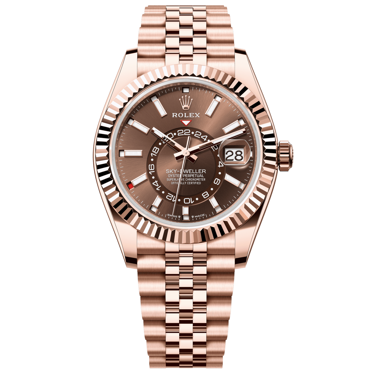 Rolex Sky-Dweller 42 mm Chocolate Dial 18 kt Everose Gold Jubilee 336935-0006 - WATCHXNYC