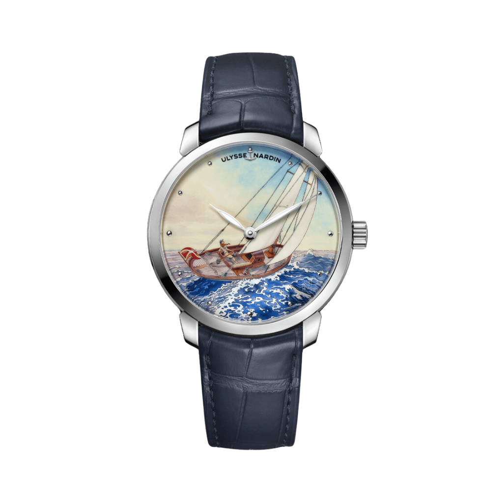 Ulysse Nardin Classico Manara Manufacture 40 mm Ocean Blue Dial Stainless Steel Leather Strap 3203-136LE-2/MANARA.01 - WATCHXNYC
