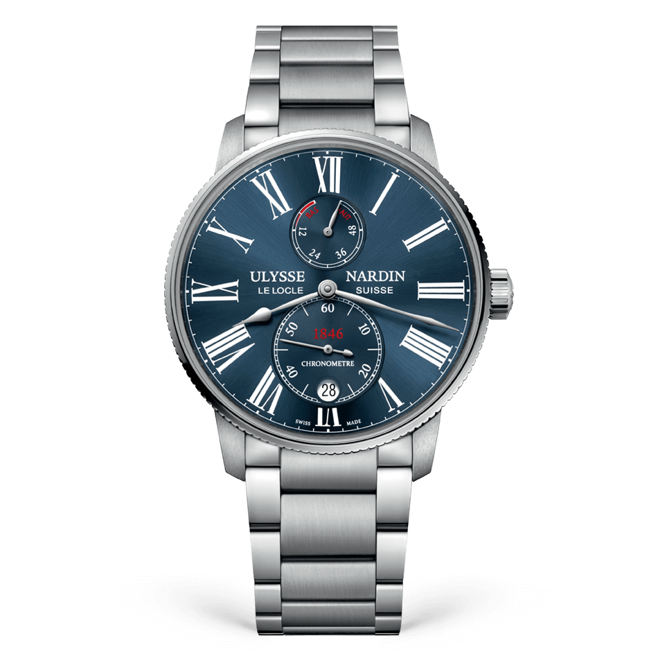 Ulysse Nardin Marine Torpilleur 42 mm Blue Dial Stainless Steel Bracelet 1183-310-7M/43 - WATCHXNYC