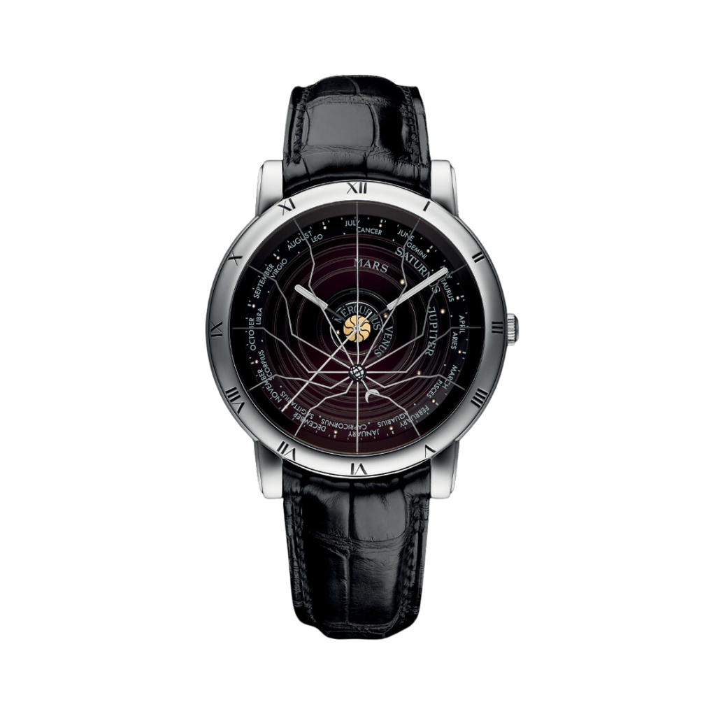 Ulysse Nardin Trilogy 41 mm Dark Grey Dial Platinum Leather Strap 839-70 - WATCHXNYC