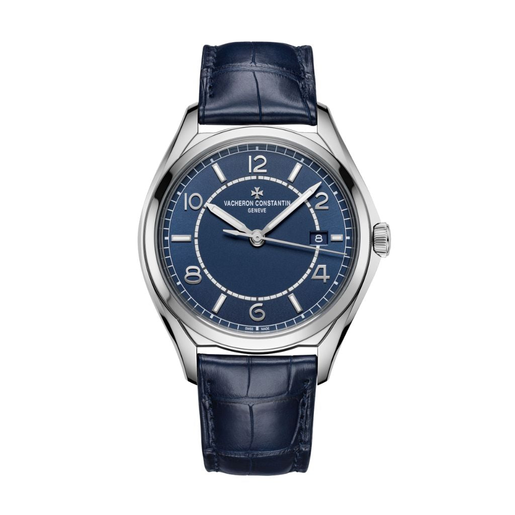Vacheron Constantin Fiftysix self-winding 40 mm Blue Dial Stainless Steel   Leather Strap 4600E/000A-B487 - WATCHXNYC