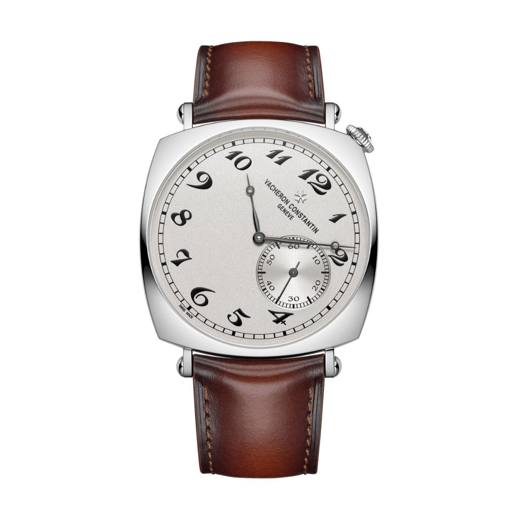 Vacheron Constantin Historiques American 1921 40x40 mm Silver Dial White Gold   Leather Strap 82035/000G-B735 - WATCHXNYC