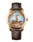 Vacheron Constantin Métiers d'Art The legend of the Chinese zodiac - year of the snake 40 mm Brown Dial 18K Pink Gold   Leather Strap 86073/000R-H034 - Wrist Boutique