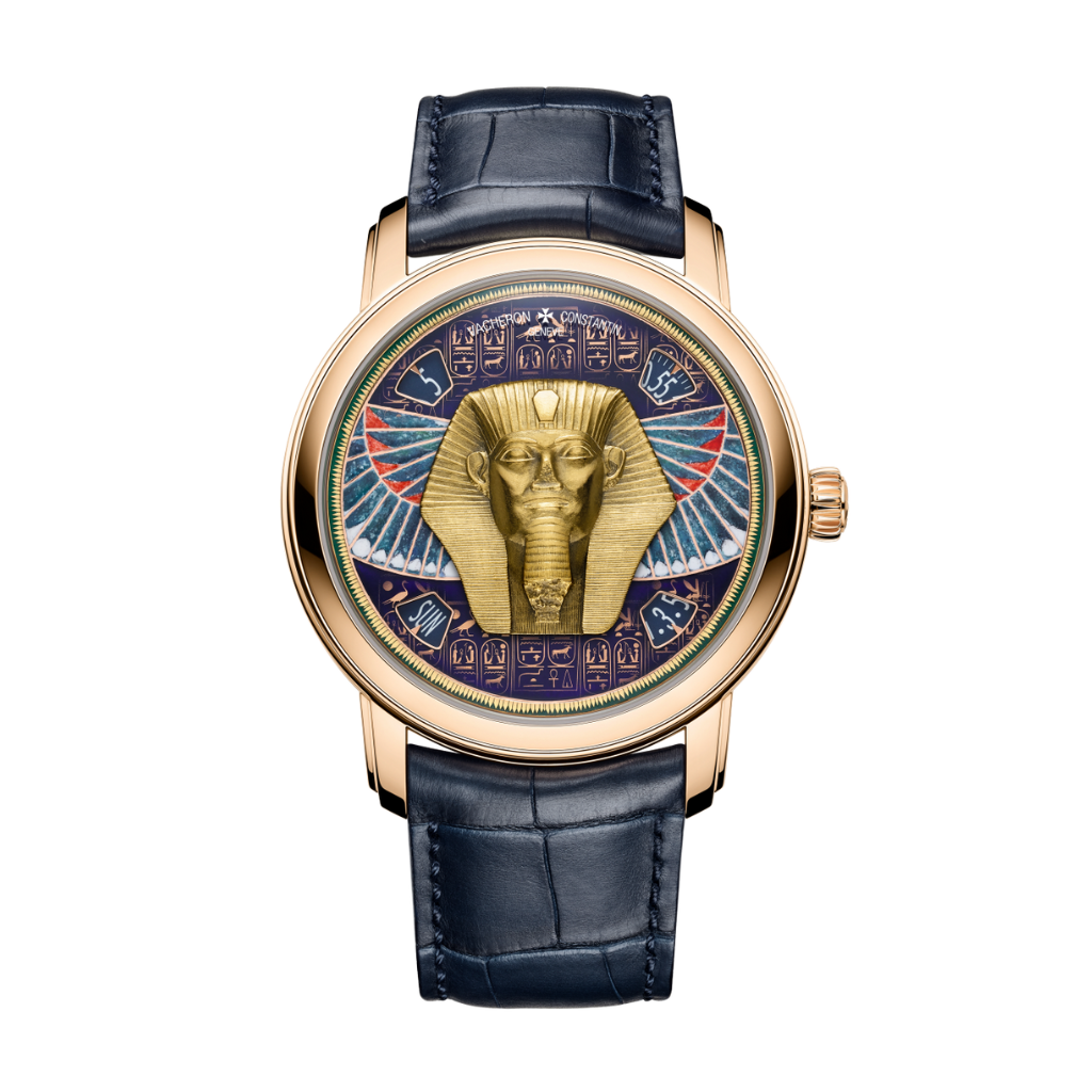 Vacheron Constantin Métiers d'Art Tribute to great civilisations - Grand sphinx de Tanis 42 mm Dark Blue Dial 18K Pink Gold   Leather Strap 7620A/000R-B927 - Wrist Boutique