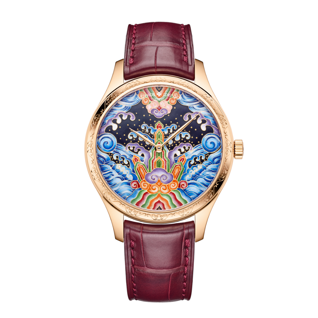 Vacheron Constantin Métiers d'Art Tribute to traditional symbols - Eternal flow 38 mm Multi Coloured  Dial 18K Pink Gold   Leather Strap 2400A/000R-H024 - Wrist Boutique