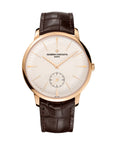 Vacheron Constantin Patrimony manual-winding 42 mm Silver Dial 18K Pink Gold   Leather Strap 1110U/000R-B085 - WATCHXNYC