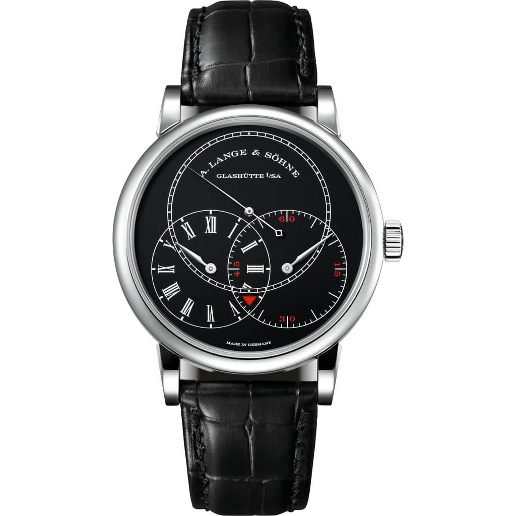 A. Lange & Sohne Richard Lange Jumping Seconds 40 mm Black Dial 18k White Gold   Leather Strap 252.029 / LSLS2523AD - WATCHXNYC