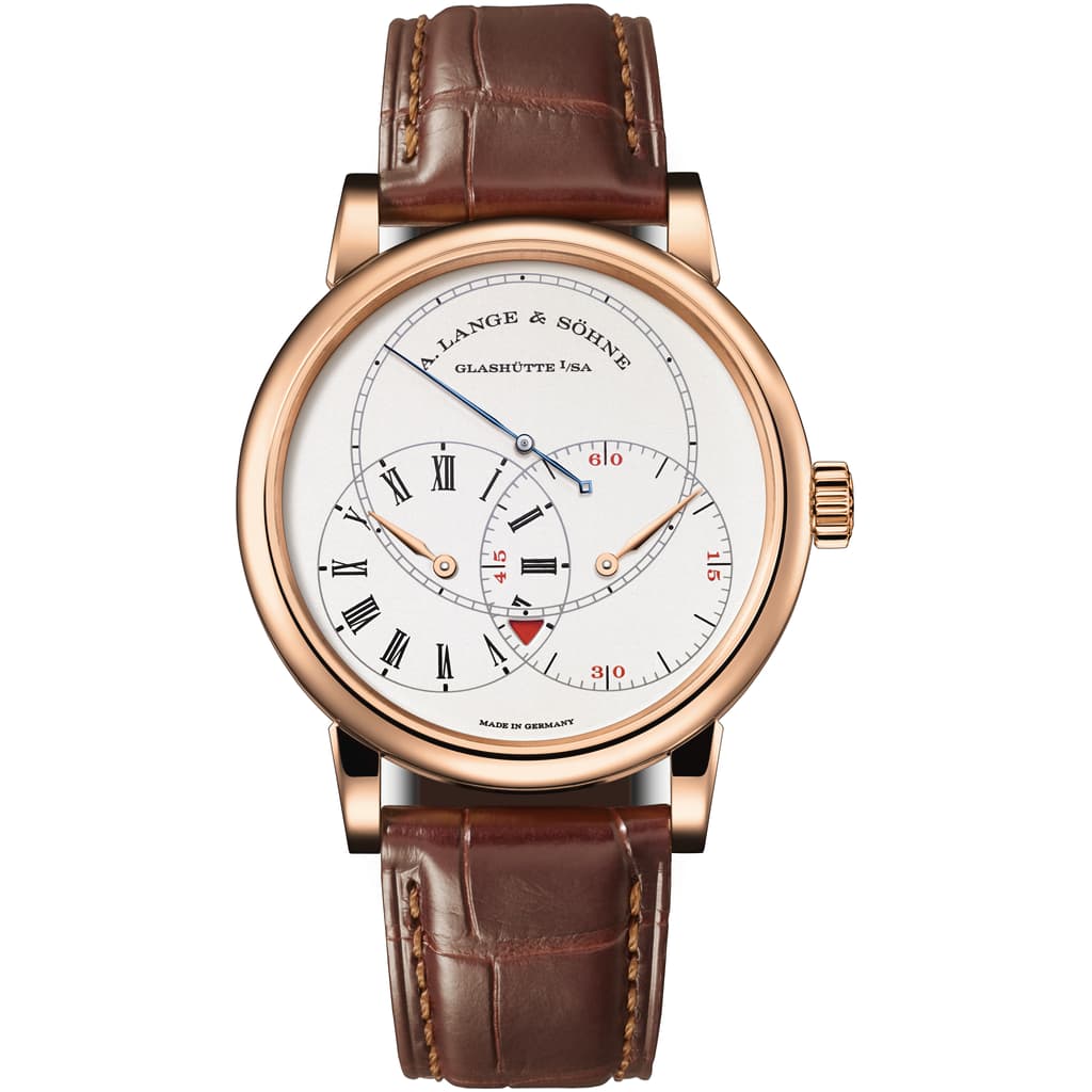 A. Lange & Sohne Richard Lange Jumping Seconds 40 mm Silver Dial 18K Pink Gold   Leather Strap 252.032 / LSLS2524AD - WATCHXNYC