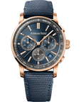 Audemars Piguet Code 11.59 by Audemars Piguet Selfwinding Chronograph 41 mm Blue  Dial 18-Carat Pink Gold Rubber-Coated Strap 26393OR.OO.A348KB.01 - WATCHXNYC