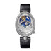 Breguet Reine 40.05 x 32 mm Silvered Gold Dial with Diamonds White Gold Black Leather Strap 8998BB/11/974/D00D
