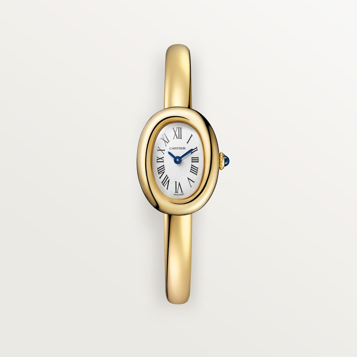 Cartier Baignoire Mini 18k Yellow Gold Silver Dial Bracelet WGBA0045 - WATCHXNYC