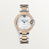 Cartier Ballon Bleu 33 mm Rose Gold Silver Dial Bracelet W3BB0023