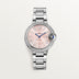 Cartier Ballon Bleu 33 mm Steel Pink Sunray Dial Bracelet W4BB0037