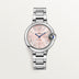 Cartier Ballon Bleu 33 mm Steel Pink Sunray Dial Bracelet WSBB0068