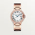 Cartier Ballon Bleu 36 mm Rose Gold Silver Dial Bracelet WJBB0067