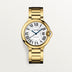 Cartier Ballon Bleu 36 mm Yellow gold Silver Dial Bracelet WGBB0046