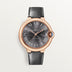 Cartier Ballon Bleu 40 mm 18k Rose Gold Dark Gray Sunray Dial  Leather Strap WGBB0050