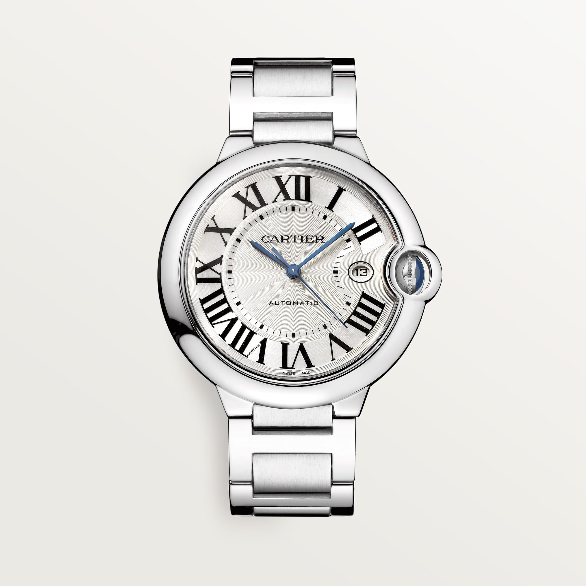 Cartier Ballon Bleu 42 mm Steel Silver Dial Bracelet WSBB0049 - WATCHXNYC
