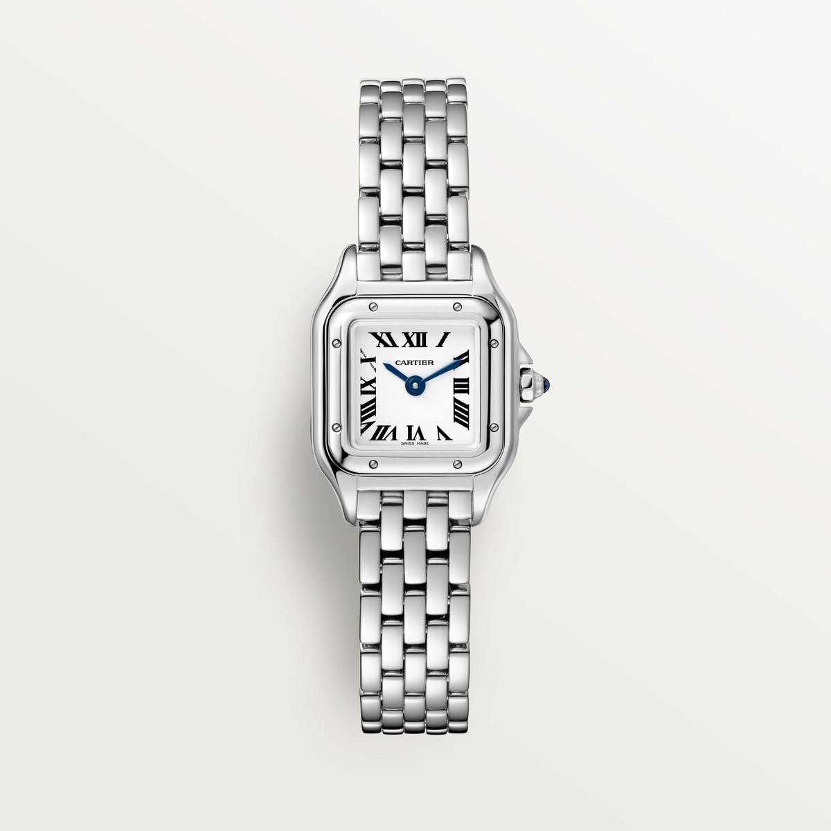 Cartier Panthère Mini 25 mm x 19 mm Silver Dial Steel Bracelet WSPN0012 - WATCHXNYC