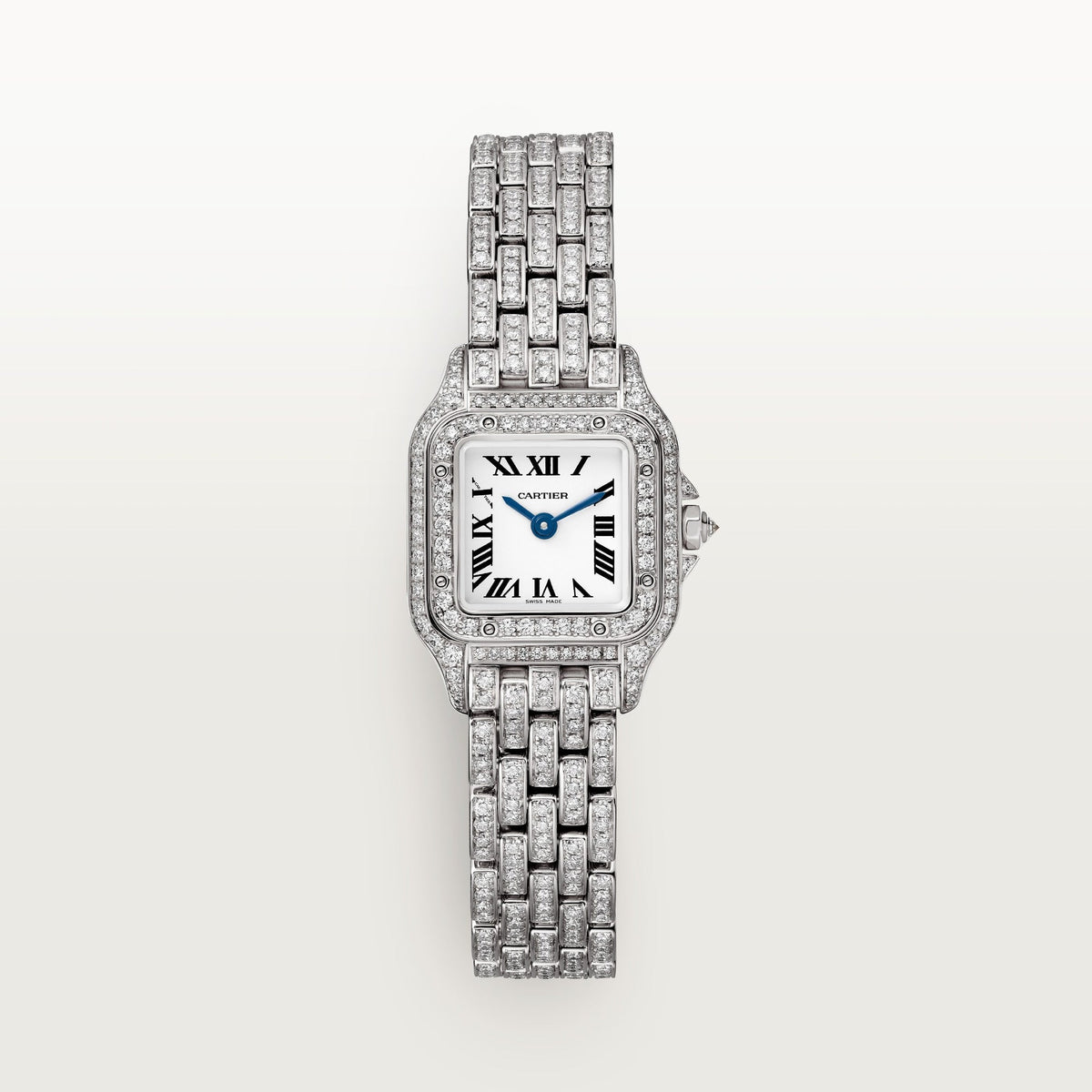 Cartier Panthère Mini White Gold Silver Dial Bracelet HPI01325 - WATCHXNYC