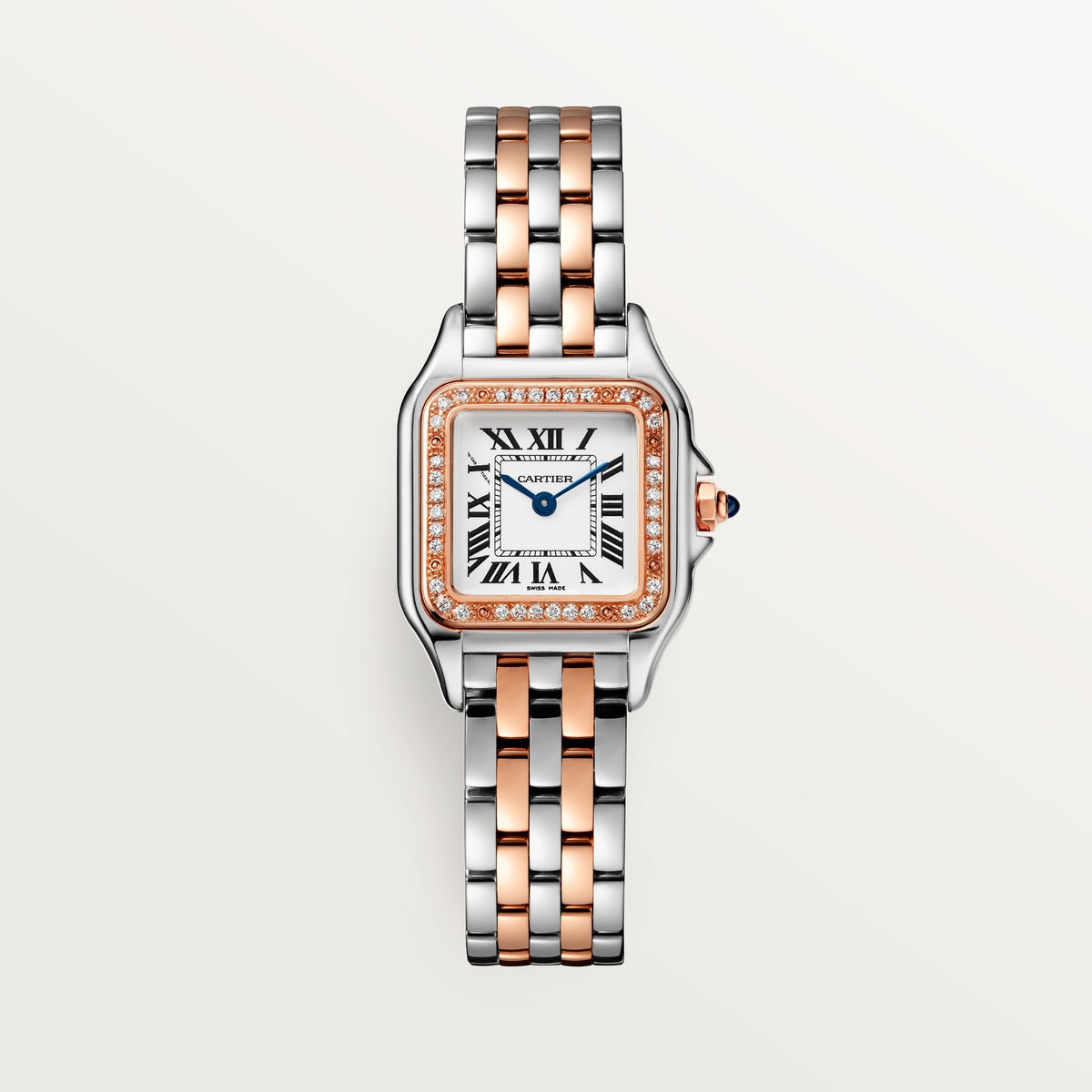 Cartier Panthère Small 18k Rose Gold Silver Dial Bracelet W3PN0009 - WATCHXNYC