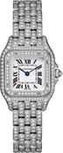 Cartier Panthère Small White Gold Silver Dial Diamond Bracelet HPI01720