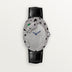 Cartier Panthère White Gold Diamond Dial Shiny Black  Leather Strap HPI01352