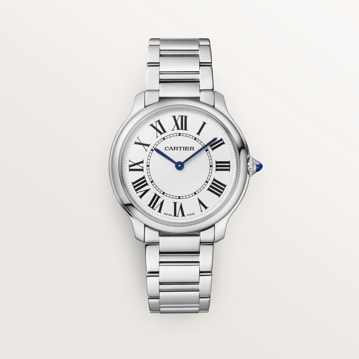 Cartier Ronde Must 36 mm Steel Silver Dial Bracelet WSRN0034 - WATCHXNYC