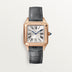 Cartier Santos Small 18k Rose Gold Silver Dial Gray Leather WGSA0022