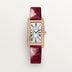 Cartier Tank Américaine Small 18k Rose Gold Silver Dial Shiny Red Skin Strap CRWJTA0059