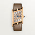 Cartier Tank Asymétrique Small Rose Gold Blue Dial Brown Leather WHTA0019