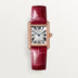 Cartier Tank Louis Small 18k Rose Gold Silver Dial Red  Skin Strap WJTA0037