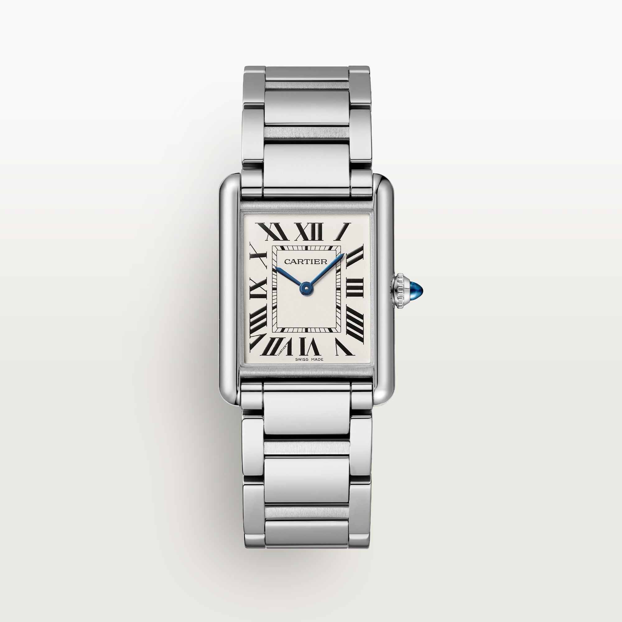 Cartier Tank Must Large Steel Silver Dial Bracelet WSTA0106 - WATCHXNYC